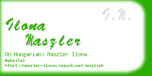 ilona maszler business card